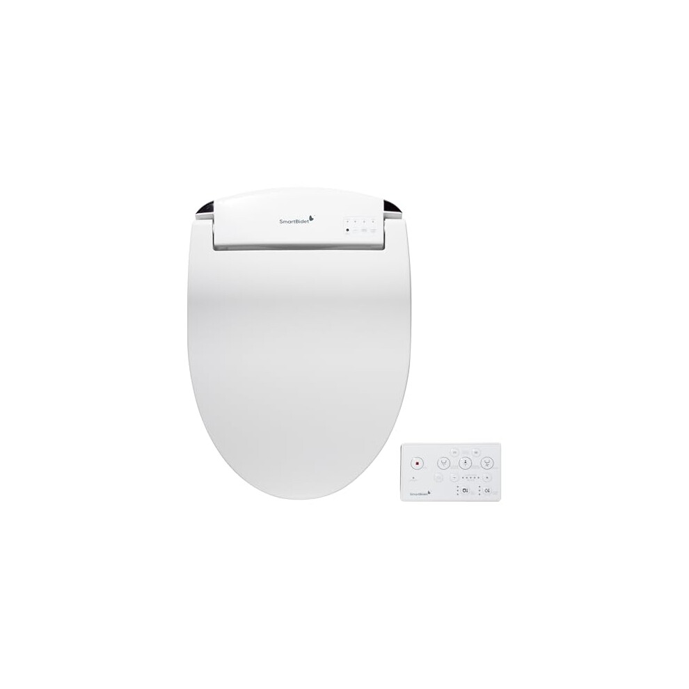 Photos - Toilet Accessory SmartBidet SB-2400ER Electric Bidet Seat for Elongated Toilets and French Curve Toilets with Remote Control, LED Night Light