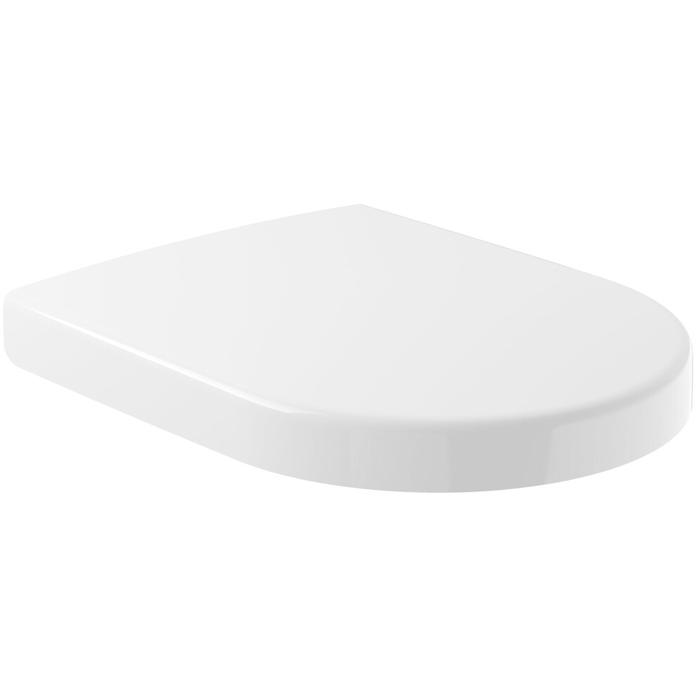Villeroy & Boch 9M68s1 9M68s101 Toilet Seat, White Alpine, Glossy, Standard | D-Form 4087555694140