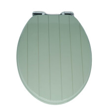 AQUALONA? Premium Sage Tongue and Groove Toilet Seat - Soft Close - Moulded Wood - Stainless Steel Slow Close Hinges - Wipe Clean - Easy Installation