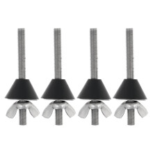 ECSiNG 4 Sets Toilet Seat Loose Hinge Bottom Fix Repair Kit M6x70mm Stainless Steel Rubber Toilet Hinge Fixing Non Slip Fittings
