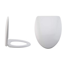 Milano Altham - Modern White Toilet WC Quick Release Soft Close Seat - 385mm x 465mm