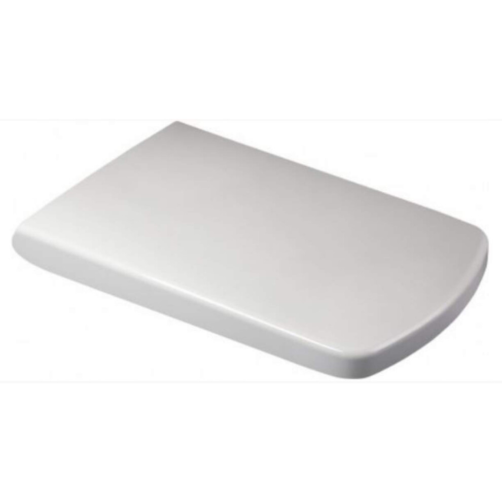 Euroshowers Square D Shaped Soft Close Toilet Seat Square Top & Bottom Fix No Slip Fittings (Smiley Shape D SEAT)