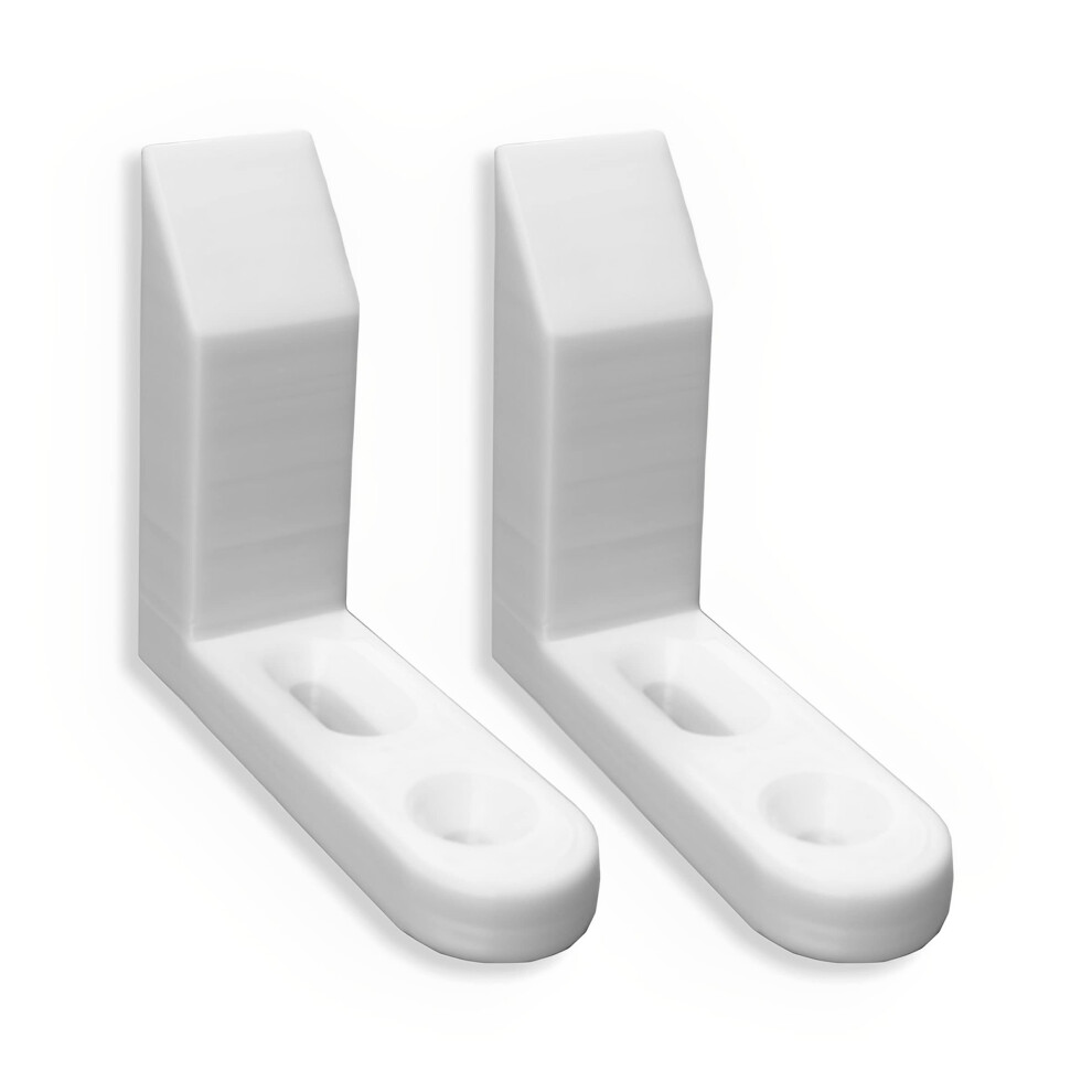 Decoralin Toilet Bumpers Wobbly Toilet Seat Stabilisers Stop Children Or Disabled Slipping Sliding Set Of 2 (White)
