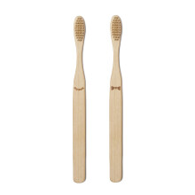 Kikkerland His & Hers Bamboo Toothbrush Set of 2