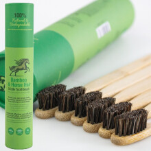Spazzolino in Bamboo Gaia Guy con setole di cavallo morbide - Compostabile e Biodegradabile