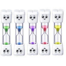Sand Timer for Kids,5 PCS Toothbrush Timer for Kid 3 Minute Sand Timer Smile Tooth Brushing Sand Timer for Children Boys Girls Oral Hygiene Party