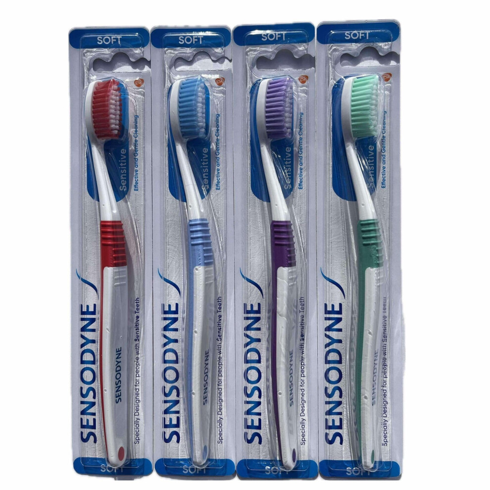 Sensodyne 4 Toothbrush Sensitive Soft - Daily Care Gentle Care For Sensitive Teeth & Gums Palmers Daily Oral Care Sensitive Teeth And Gums Brushing