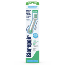 Biorepair , Total Protection Toothbrush, Antibacterial, Clinically Tested, with Medium Bristles, Patented Curved Shape, Inhibits Bacterial Growth by