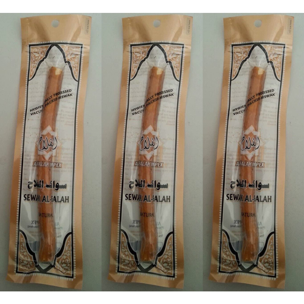 London Dream 4-Pack 100% Natural Miswak Toothbrush, Gum Care Organic Chewable Stick Traditional Arabian Wooden Toothbrushes For Teeth Whitening, Cleaning, And