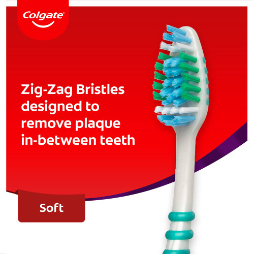 Colgate Colgate Zig Zag Manual Toothbrush, Value 3 Pack, Soft Bristles, Interdental Reach 1