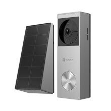 EZVIZ 2K Video Doorbell Camera No Monthly Fee with Solar Panel, Wireless or Wired, 162? FOV Ultra-Wide, Colour Night Vision, Human AI Detection, 32 GB