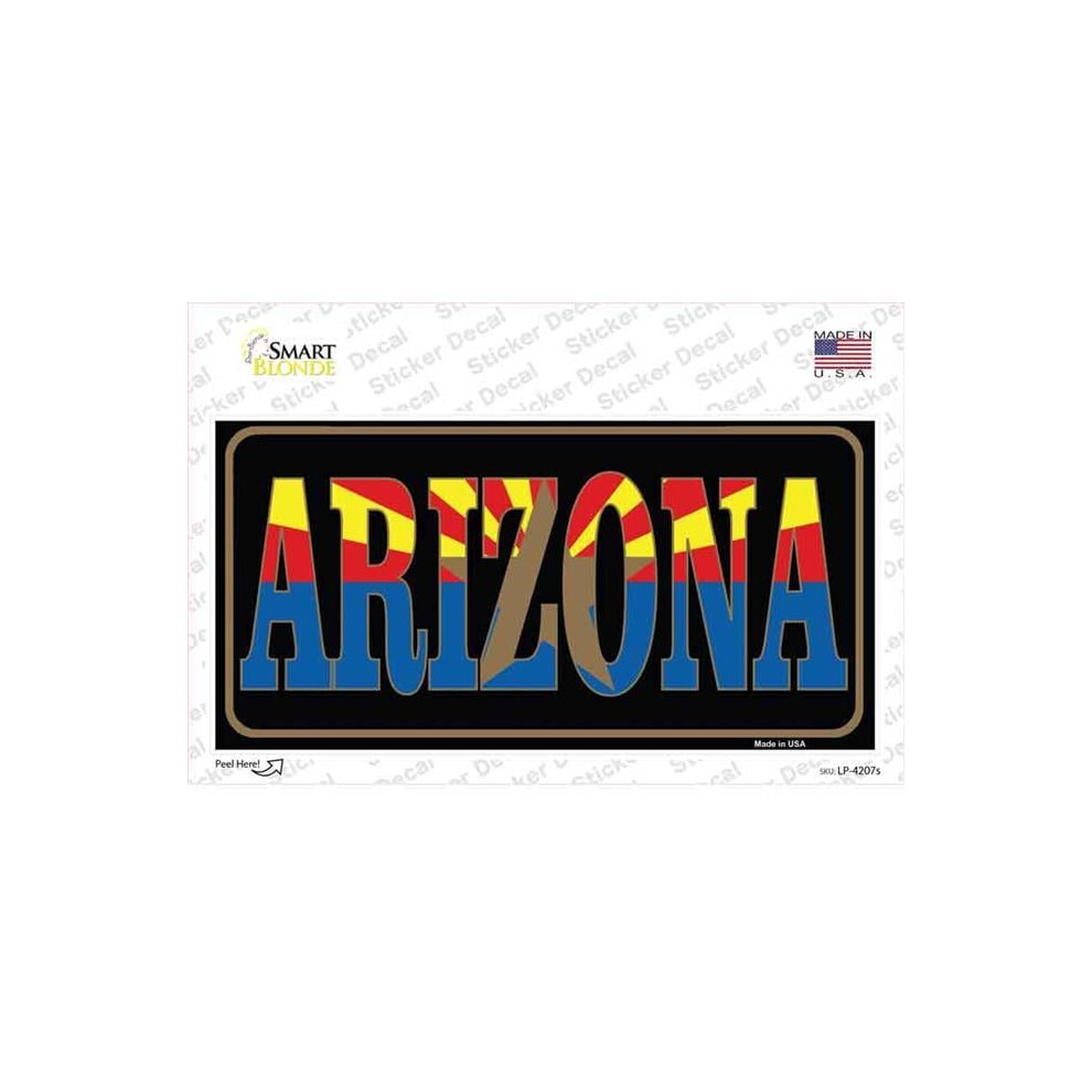 Smart Blonde Lp-4207S-M Arizona Inlayed State Flag Novelty Sticker Decal - Medium 792636454967