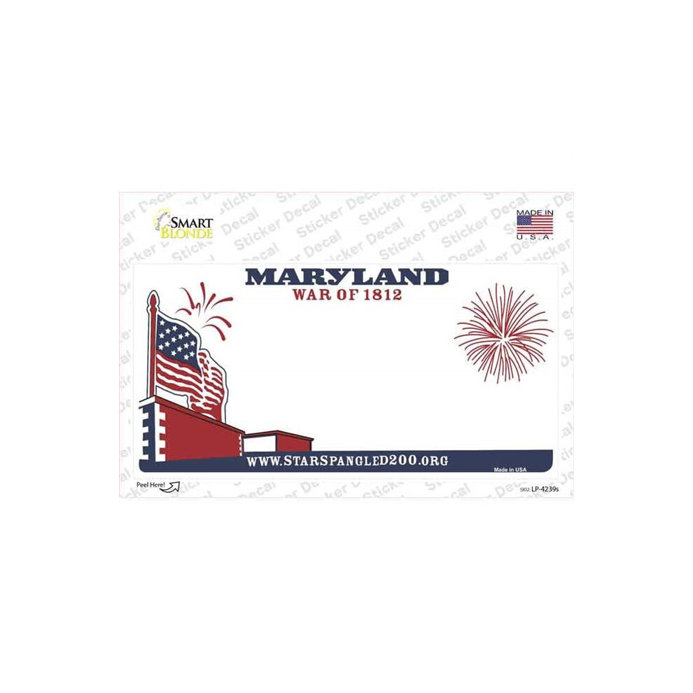 Smart Blonde Lp-4239S-M Maryland State Novelty Sticker Decal - Medium 792636455049