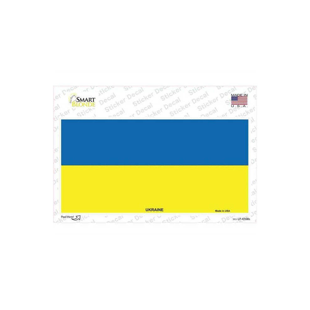 Smart Blonde Lp-4168S-M Ukraine Flag Novelty Sticker Decal - Medium 792636454523