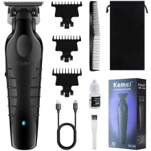 KEMEI 2299 Trimmer Professional Cordless Hair Clipper for Men Electric Beard Trimmers Barber Hair Cuttings Kit, Zero Gapped T Blade Trimmers for Men,