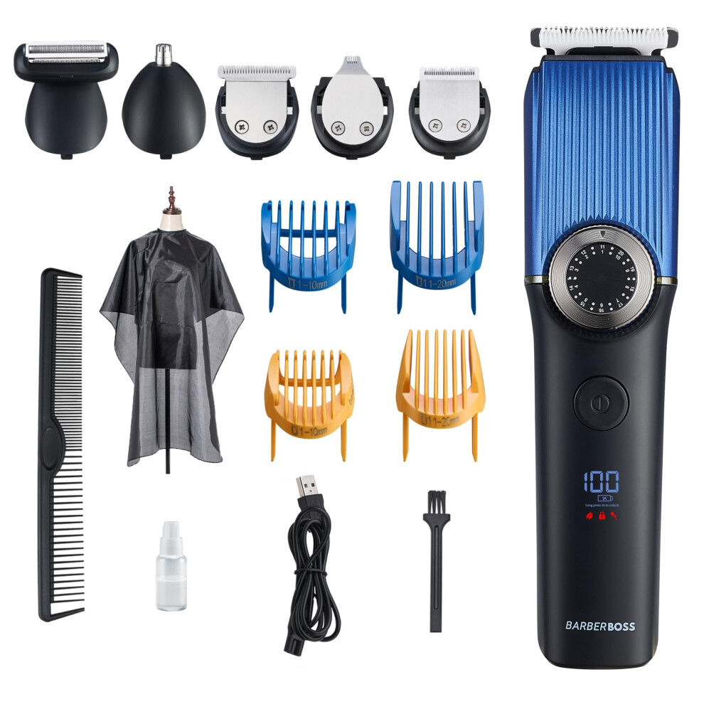 Barberboss Beard Trimmer Men,Hair Clippers - Nose, Ear & Beard Grooming Set, Hair Clippers Men, Mens Grooming Kits, Hair Trimmer Men, Cordless