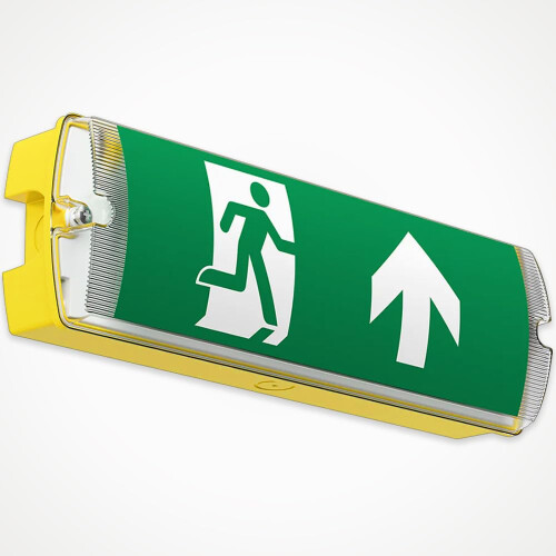 LEDBRITE 110v Emergency Bulkhead Site Lighting 4.5W IP65 Maintained Non-Maintained Fire Safety Light Work Light Fitting Exit Legend Included Self 1