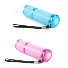 YYdsYQLQ 2 Pcs 87mm/3.42in Mini LED Torch LED Super Bright with 9 LEDs Colorful Pocket Torch Flashlight for Camping Hiking Outdoor?Without Batteries