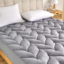 Sonive Mattress Topper 135 x 190 cm Small Double Soft and Breathable Mattress Pad Grey, with NANOtex-Additive,Comfortable Thick Mattress