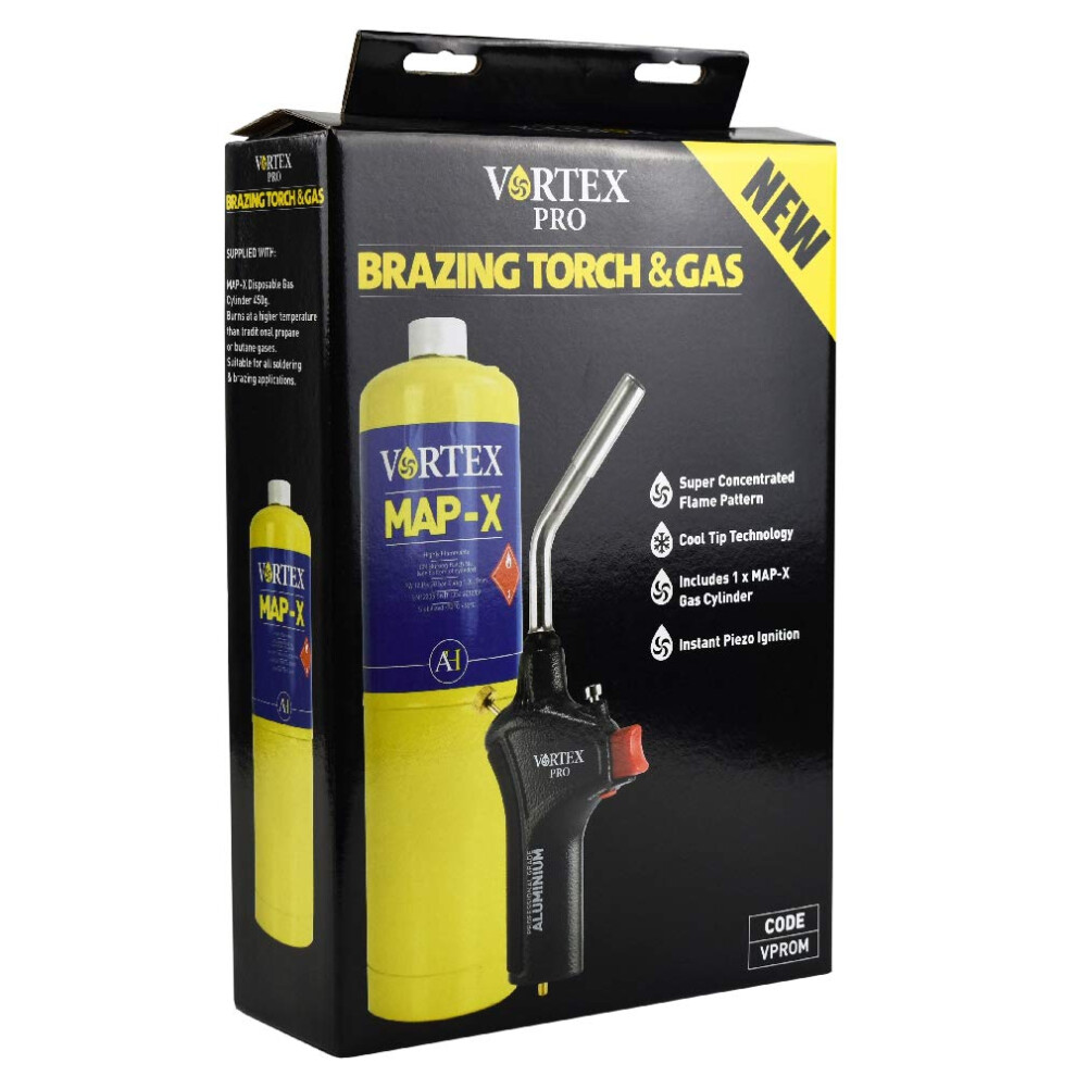 Arctic Hayes Vortex Pro Brazing Torch With 450 G Map-X Gas 5012804501848