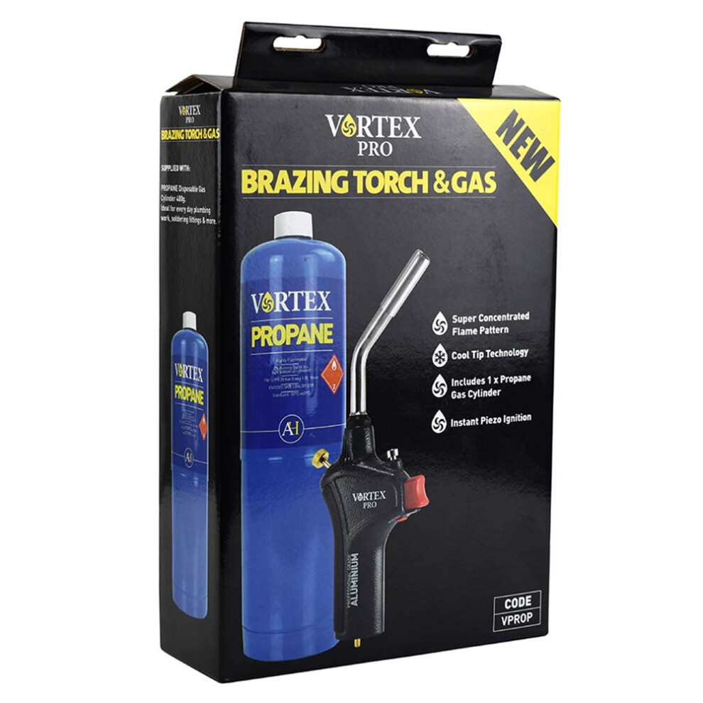 Arctic Hayes Vortex Pro Brazing Torch With 450 G Propane Gas 5012804501855