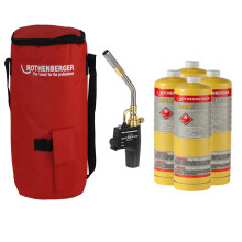 Rothenberger Hotbag Deal 19490 Super Fire 2 Torch 35644, Toolbag & 4 Mapp Gas