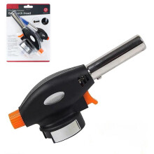 Multi Purpose Gas Torch Head - Adjustable Flame Control Butane Torch, for Cooking, BBQ, Creme Brulee, Crafting, Wood Torching, Push and Twist Gas