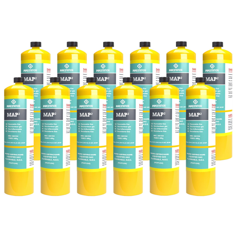 Pipestation Mapp Gas Canister | Map Plus Gas Bottle Cylinder For Propane Blow Torch Plumbing Soldering Gas Blowtorch | Map Gas Cartridge For Gas Torch 5060788752206