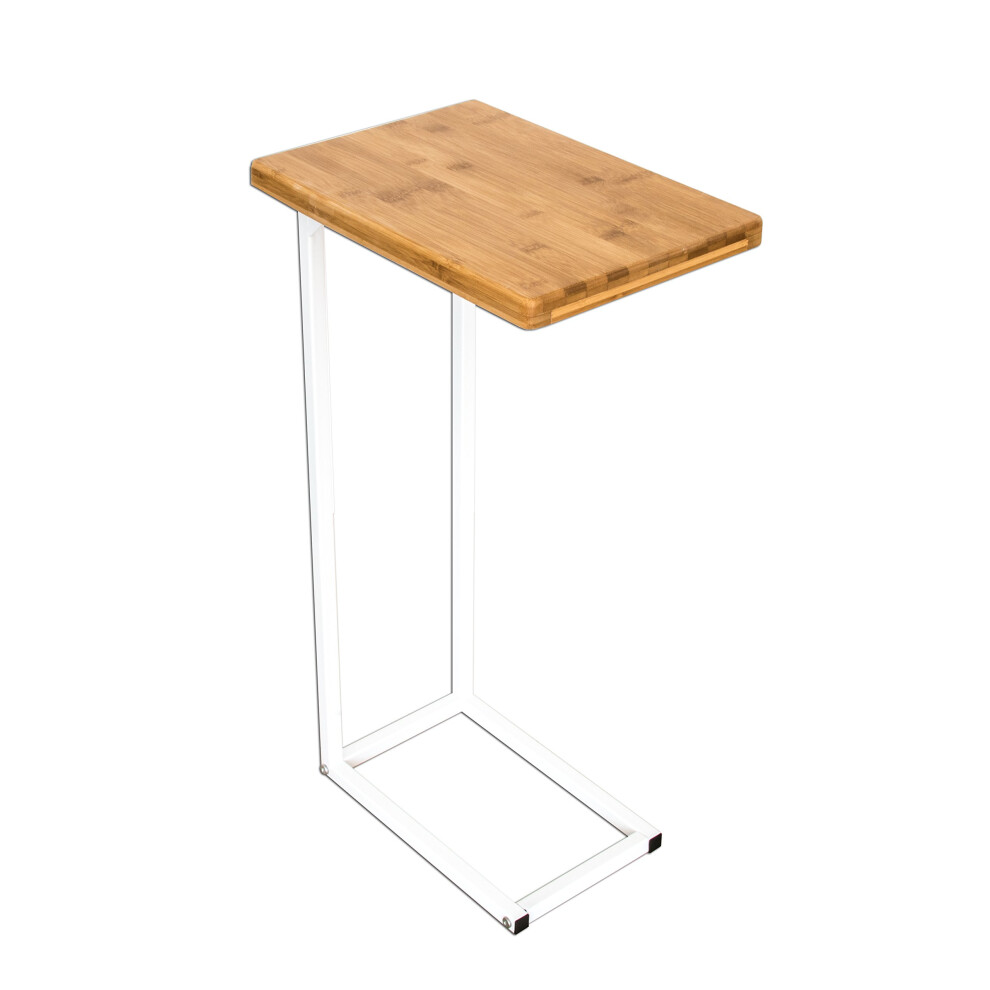 bonVIVO Designer Coffee Table Modern Side Table with Stainless Steel Frame and Natural Wood Top, Small Console Table for Living Room, Slim Bedside-image-OPC-PGCB6TX-NEW