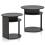 Furinno JAYA Simple Design Oval End Table, Side Table, Bedside Table, Walnut, Set of 2 1