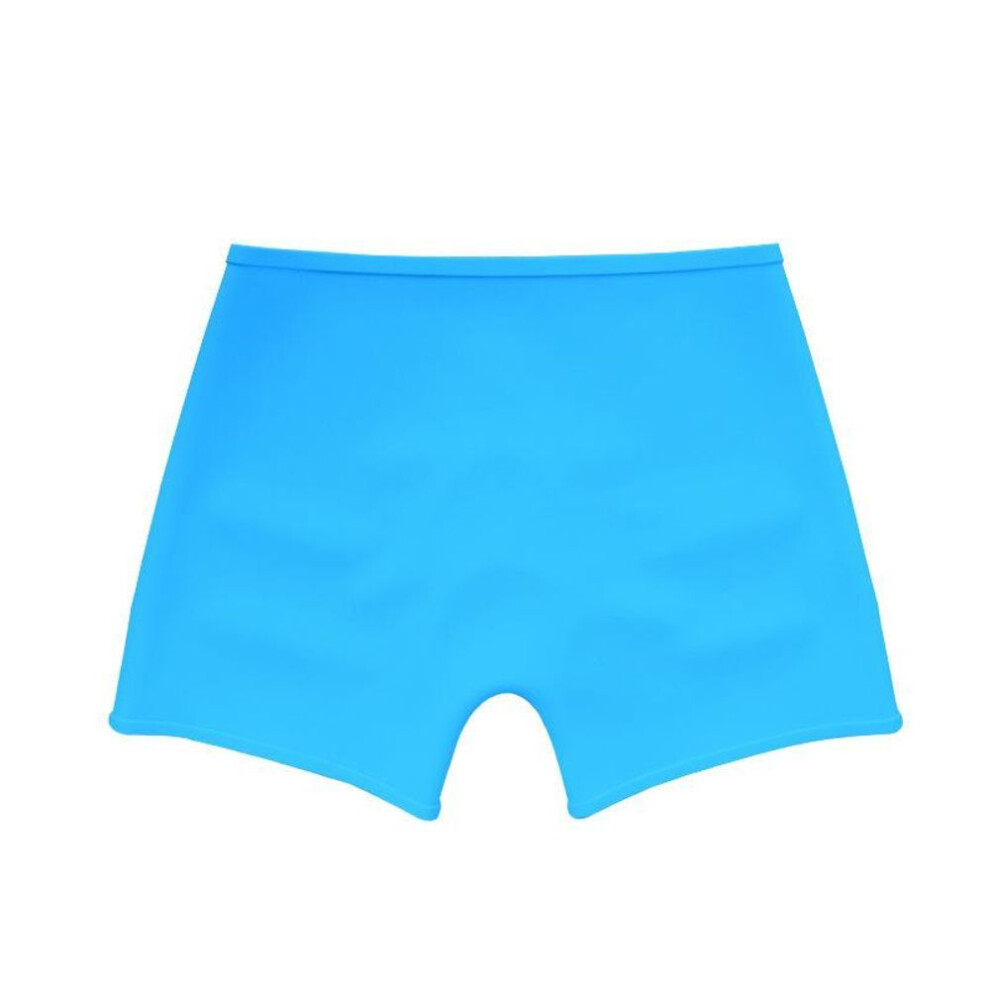 (blue, One Size) Women's Waterproof Silicone Swim Boxer Briefs - Leak-Proof, Elastic, Summer Menstrual Protection