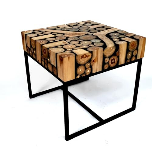 Brillibrum Design Teak Wood Tree Disc Table Side Table Seat Stool Table ...