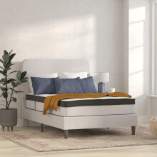 Flash Furniture Hybrid Spring Coil Foam Mattress For Double Bed, Medium Tension Pocket Spring Mattress with 12 Inch Foam, Double Mattress, 135x190x30,