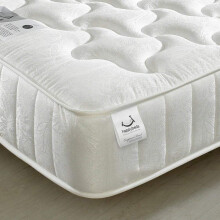 Quilted Open Coil Spring, Happy Beds Neptune Medium Tension Mattress - 4ft6 Double (135 x 190 cm)