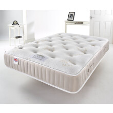 Aloe Vera Mattress Aloe Vera 25CM Sprung Memory Foam Mattress, Silk, White, Double