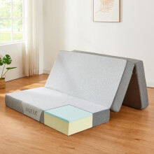 NOFFA Folding Mattress Small Double, Tri-fold Small Double Mattress with Double layer Memory Foam, Foldable Floor Mattresses for Camping,Travel,Bed,