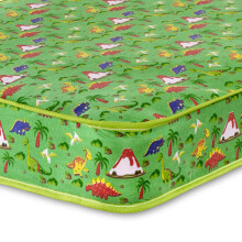 Extreme Comfort The Dreamy Dinosaur Kids Childs Toddlers First Dual Sided Mattress Foam Free With Pinna-Coil Mattress Spring System 6.5"/ 16.5cms