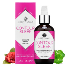 Contour Sleek Cellulite Smoothing Oil  Intensives Anti-Cellulite-Hautstraffungs- und Straffungs-Krperl mit Gotu Kola  natrliches Detoxl fr Sch