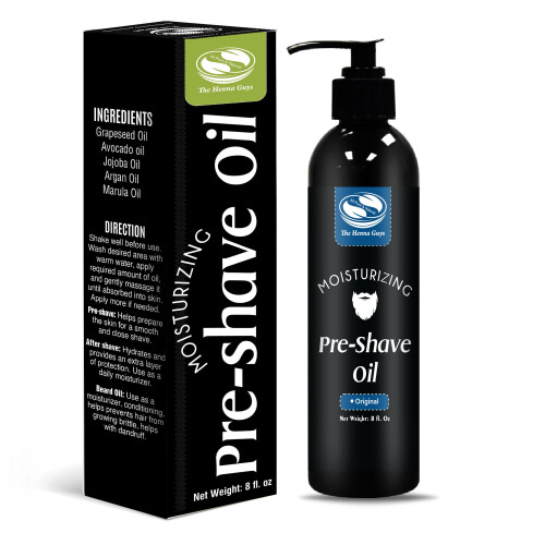 The Henna Guys 8 fl. Oz, Ασυντήρητο Λάδι Προετοιμασίας Ξυρίσματος για Άνδρες
