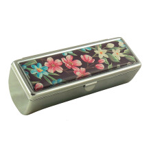 Houder Designer Lipstick Case with Mirror for Purse - Decorative Lipstick Holder with Gift Box - Velvet Lined - Protect Your Lipsticks in St