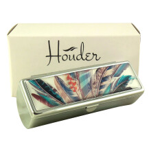 Houder Designer Lipstick Case with Mirror for Purse - Decorative Lipstick Holder with Gift Box - Velvet Lined - Protect Your Lipsticks in St