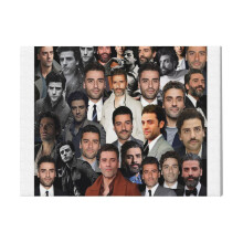 (Oscar Isaac Photo Collage =2986) Canvas Print DIY Framed Kit Wall Art for Living Room Bedroom Retro Farmhouse Decor 16x20 inch