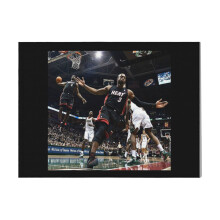 (LeBron James Dwyane Wade Iconic Dunk=4067) Canvas Print DIY Framed Kit Wall Art for Living Room Bedroom Retro Farmhouse Decor 16x20 inch