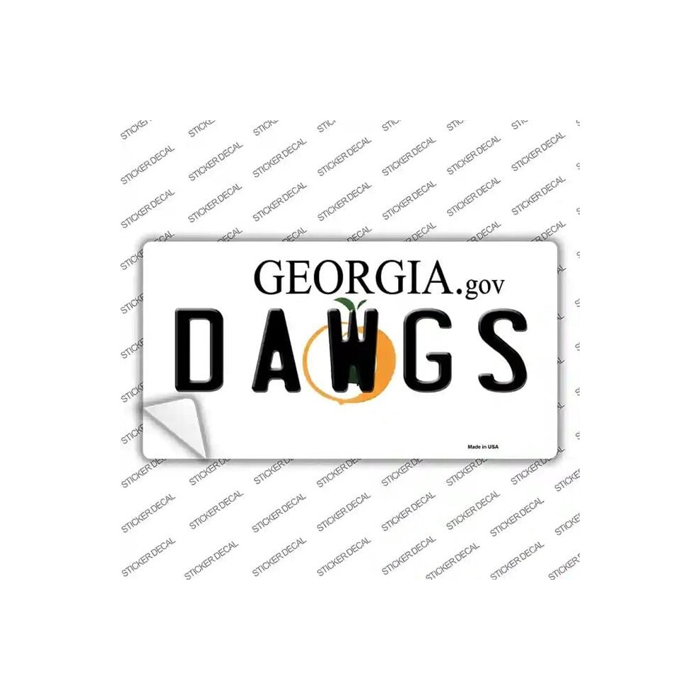 Smart Blonde Lp-6146S-S Dawgs Georgia Novelty Sticker Decal - Small 792636455223