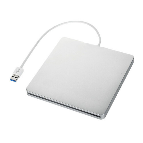 USB 3.0 Super Slim Slot-in External DVD-RW Drive - Silver