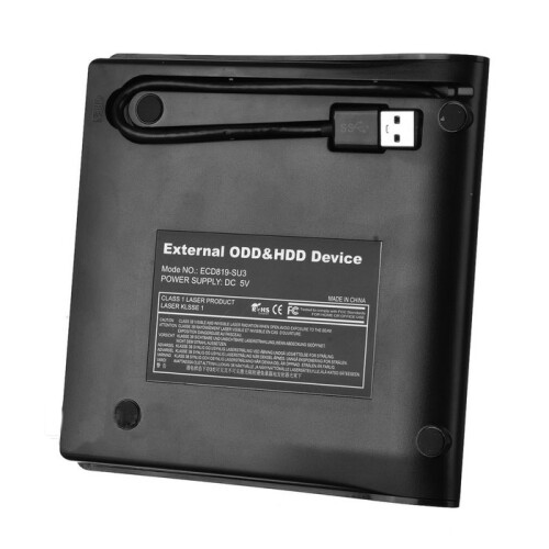 USB 3.0 Super Slim POP-UP Mobile External DVD-RW ODD Drive - Black 1