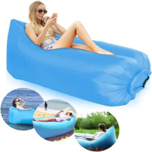 Inflatable Air Beach Bed Sleeping Bag Lazy Chair Lounge Beach Sofa Bed