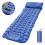 (BLUE) Camping Inflatable Mattress With Pillows, Travel Folding Bed 1