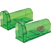 2PCS Mouse Trap Humane Live Catcher Rat Vermin Rodent Cage Pest No Kill Reusable