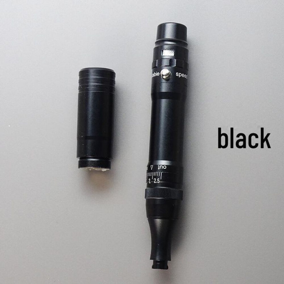 (black) "All-in-One Rechargeable Tattoo Machine for Eyebrow, Lip, and Eyeliner with Battery and Polishing